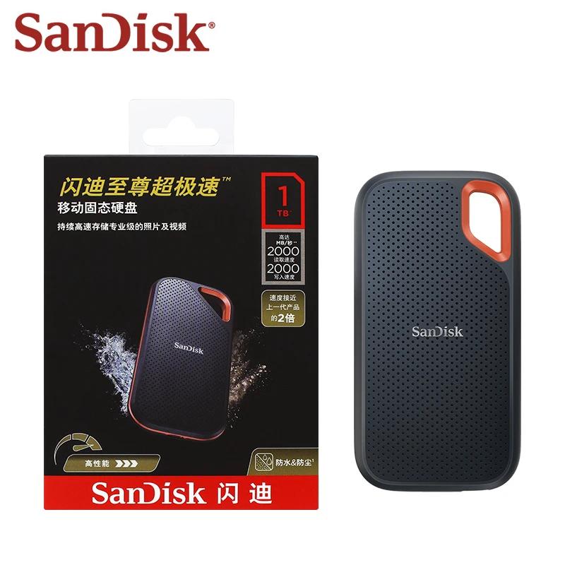 SanDisk Extreme Pro ޴ SSD, 1T, 2 T ӵ, ִ 2000 MB/s, E81 USB 3.2 Gen 2 C  ϵ ũ 丮 ̺ PSSD,